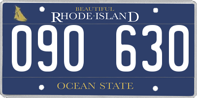 RI license plate 090630