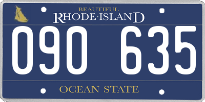 RI license plate 090635