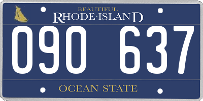 RI license plate 090637