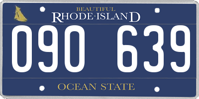 RI license plate 090639