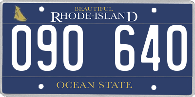 RI license plate 090640