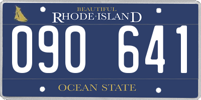 RI license plate 090641