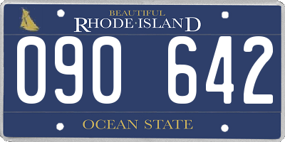 RI license plate 090642