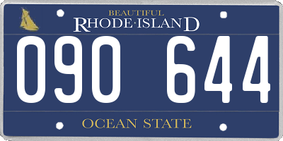 RI license plate 090644