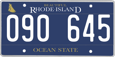 RI license plate 090645