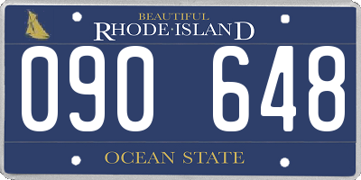 RI license plate 090648