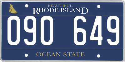 RI license plate 090649