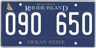 RI license plate 090650