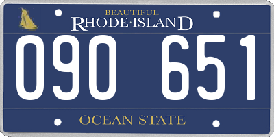 RI license plate 090651