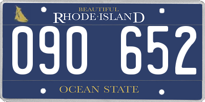 RI license plate 090652