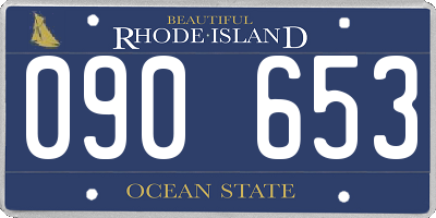 RI license plate 090653