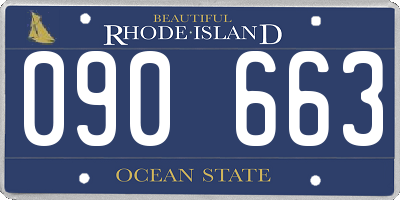 RI license plate 090663