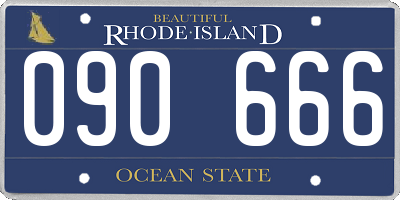 RI license plate 090666
