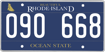 RI license plate 090668