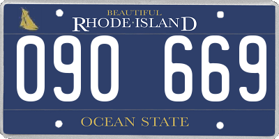RI license plate 090669