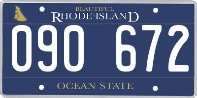 RI license plate 090672