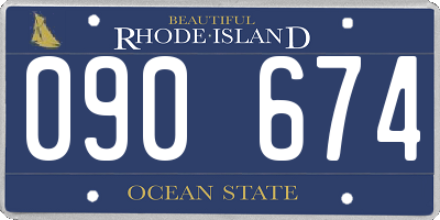 RI license plate 090674