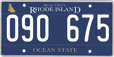 RI license plate 090675