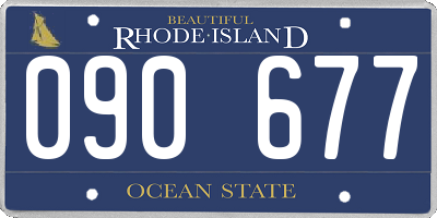 RI license plate 090677