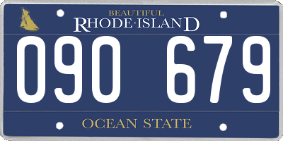 RI license plate 090679