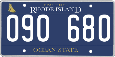RI license plate 090680