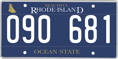 RI license plate 090681