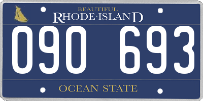 RI license plate 090693