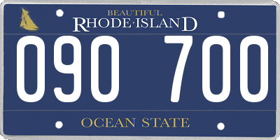 RI license plate 090700