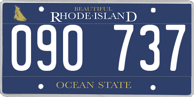 RI license plate 090737