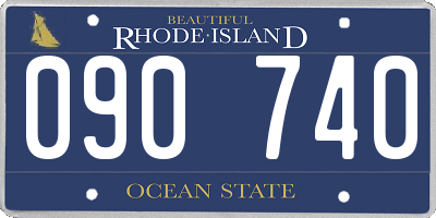 RI license plate 090740