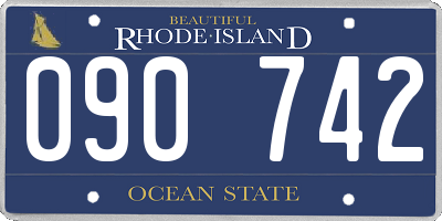 RI license plate 090742