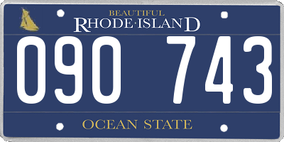 RI license plate 090743