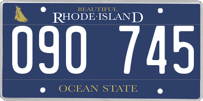 RI license plate 090745
