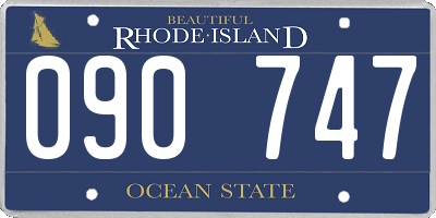 RI license plate 090747