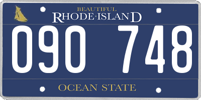 RI license plate 090748