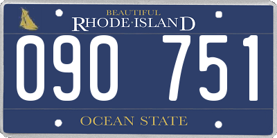 RI license plate 090751