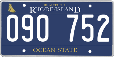 RI license plate 090752