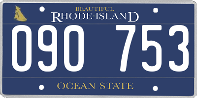 RI license plate 090753