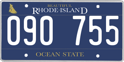 RI license plate 090755