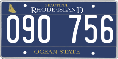 RI license plate 090756
