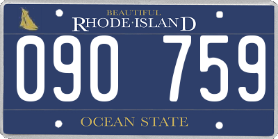 RI license plate 090759