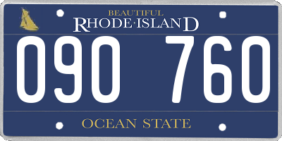 RI license plate 090760