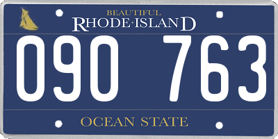 RI license plate 090763