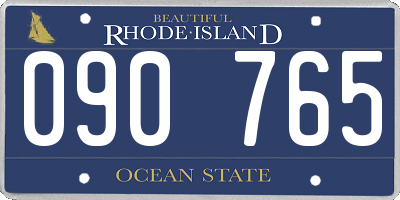 RI license plate 090765