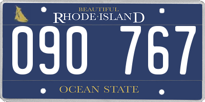 RI license plate 090767