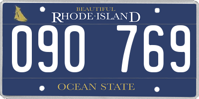 RI license plate 090769