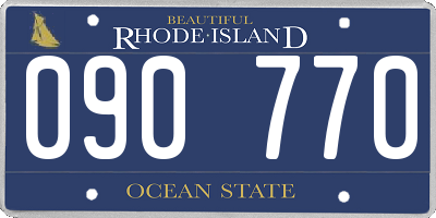 RI license plate 090770