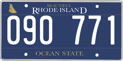 RI license plate 090771