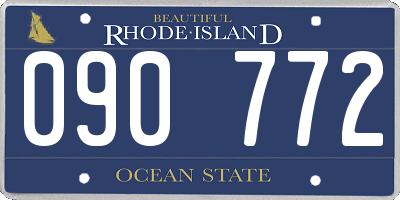 RI license plate 090772