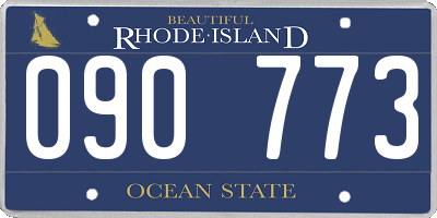 RI license plate 090773